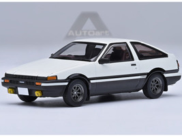 Toyota Sprinter Trueno AE86 RHD Right Hand Drive White with Graphics Initial D 1998 2021 TV Series 1/64 Diecast Model Car Autoart 20031