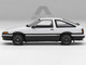 Toyota Sprinter Trueno AE86 RHD Right Hand Drive White with Graphics Initial D 1998 2021 TV Series 1/64 Diecast Model Car Autoart 20031