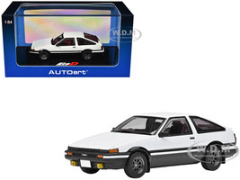 Toyota Sprinter Trueno AE86 RHD Right Hand Drive White with Graphics Initial D 1998 2021 TV Series 1/64 Diecast Model Car Autoart 20031