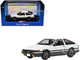 Toyota Sprinter Trueno AE86 RHD Right Hand Drive White with Graphics Initial D 1998 2021 TV Series 1/64 Diecast Model Car Autoart 20031