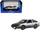 Toyota Sprinter Trueno AE86 RHD Right Hand Drive Project D Final Version White with Graphics Initial D 1998 2021 TV Series 1/64 Diecast Model Car Autoart 20036