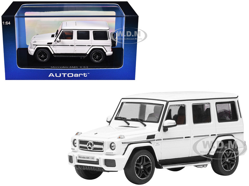 2017 Mercedes Benz AMG G 63 White 1/64 Diecast Model Car Autoart 20112