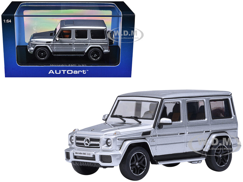 2017 Mercedes Benz AMG G 63 Silver Metallic 1/64 Diecast Model Car Autoart 20114