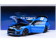 Ford Mustang Shelby GT500 Grabber Blue with White Stripes 1/18 Model Car Autoart 73094