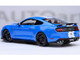 Ford Mustang Shelby GT500 Grabber Blue with White Stripes 1/18 Model Car Autoart 73094
