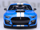 Ford Mustang Shelby GT500 Grabber Blue with White Stripes 1/18 Model Car Autoart 73094