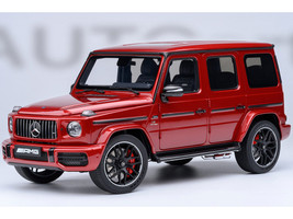 2019 Mercedes Benz AMG G63 Cardinal Red Metallic 1/18 Model Car Autoart AA76353