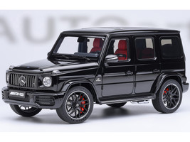 2019 Mercedes Benz AMG G63 Black with Red Interior 1/18 Model Car Autoart AA76354