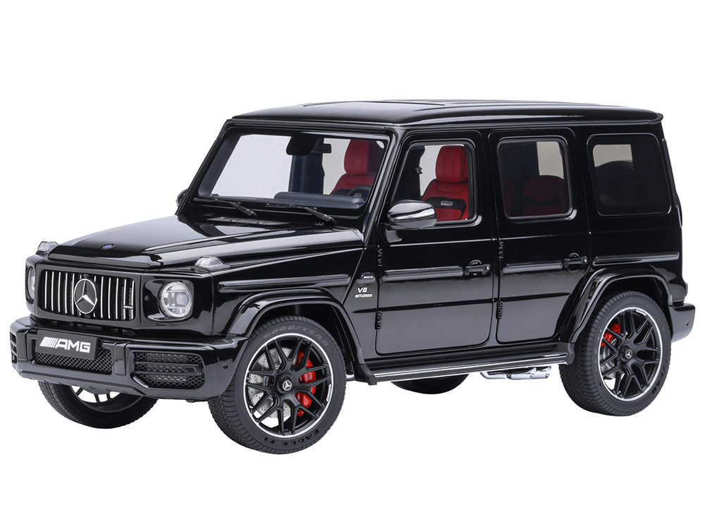 2019 Mercedes-Benz AMG G63 Black with Red Interior 1/18 Model Car