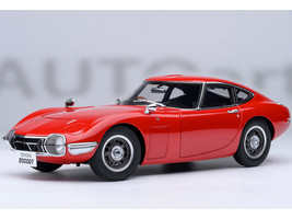 1967 Toyota 2000GT RHD Right Hand Drive Red 1/18 Model Car Autoart 79547