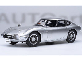 1967 Toyota 2000GT RHD Right Hand Drive Silver Metallic 1/18 Model Car Autoart AA79548