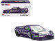 Honda NSX Kaido Racing V2 #0 Purple with White Hood and Graphics Designed by Jun Imai Kaido House Special 1/64 Diecast Model Car Mini GT KHMG173