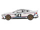 BMW 3 0 CSL #50 White with Blue and Red Stripes and Gold Wheels Limited Edition 1/64 Diecast Model Car Mini GT MGT00863