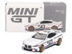 BMW 3 0 CSL #50 White with Blue and Red Stripes and Gold Wheels Limited Edition 1/64 Diecast Model Car Mini GT MGT00863