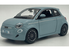 2023 Fiat 500e Light Blue 1/24 Diecast Model Car Bburago 21110BL