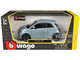 2023 Fiat 500e Light Blue 1/24 Diecast Model Car Bburago 21110BL
