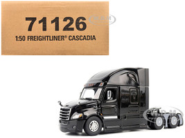 Freightliner New Cascadia Sleeper Cab Truck Tractor Black Transport Series 1/50 Diecast Model Diecast Masters 71126
