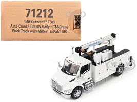 Kenworth T380 Auto Crane Titan 85 Body HC14 Crane Work Truck with Miller EnPak White Transport Series 1/50 Diecast Model Diecast Masters 71212