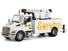 Kenworth T380 Auto Crane Titan 85 Truck with Miller EnPak White Transport Series 1/50 Diecast Model Diecast Masters 85786