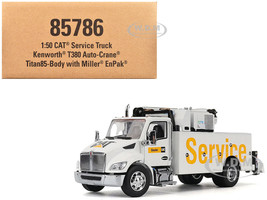 Kenworth T380 Auto Crane Titan 85 Truck with Miller EnPak White Transport Series 1/50 Diecast Model Diecast Masters 85786