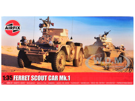 Level 2 Model Kit Ferret Scout Mk.1 Armored Car with 3 Scheme Options 1/35 Plastic Model Kit Airfix A1386