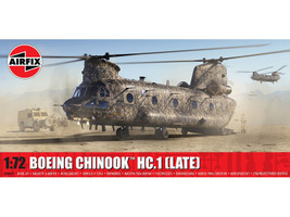 Level 3 Model Kit Boeing Chinook HC 1 Late Production Helicopter with 2 Scheme Options 1/72 Plastic Model Kit Airfix A06024