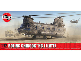 Level 3 Model Kit Boeing Chinook HC 1 Late Production Helicopter with 2 Scheme Options 1/72 Plastic Model Kit Airfix A06024