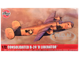 Level 3 Model Kit Consolidated B 24D Liberator Bomber Aircraft with 2 Scheme Options 1/72 Plastic Model Kit Airfix A09011