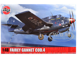 Level 4 Model Kit Fairey Gannet COD 4 Aircraft with 3 Scheme Options 1/48 Plastic Model Kit Airfix A11009