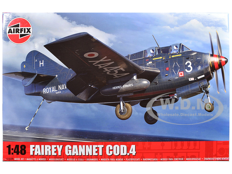 Level 4 Model Kit Fairey Gannet COD 4 Aircraft with 3 Scheme Options 1/48 Plastic Model Kit Airfix A11009