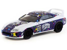 Toyota Supra RHD Right Hand Drive #10 Billionaire Boys Club Purple and White with Graphics Hobby64 Series 1/64 Diecast Model Car Tarmac Works T64-011-BBC