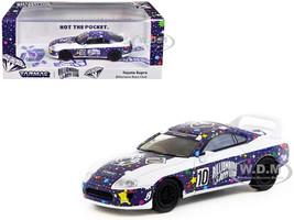Toyota Supra RHD Right Hand Drive #10 Billionaire Boys Club Purple and White with Graphics Hobby64 Series 1/64 Diecast Model Car Tarmac Works T64-011-BBC