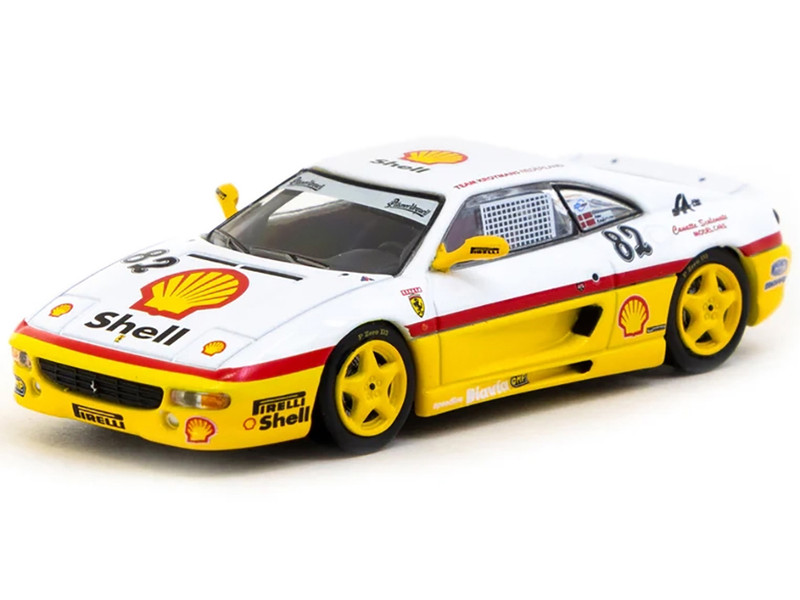Ferrari F355 Challenge #82 Peter Andersen Team Kroymans Shell Oil Ferrari F355 Challenge 1999 Hobby64 Series 1/64 Diecast Model Car Tarmac Works T64-083-99CHA82