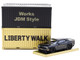 Dodge Challenger SRT Hellcat LB WORKS Liberty Walk Black Metallic with Shipping Container Display Case Global64 Series 1/64 Diecast Model Car Tarmac Works T64G-TL039-BK