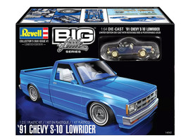 Level 4 Model Kit 1991 Chevrolet S 10 Lowrider Pickup Truck with 1/64 Diecast Version Included Big Little Series 1/25 Scale Model Revell 14562