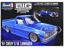 Level 4 Model Kit 1991 Chevrolet S 10 Lowrider Pickup Truck with 1/64 Diecast Version Included Big Little Series 1/25 Scale Model Revell 14562