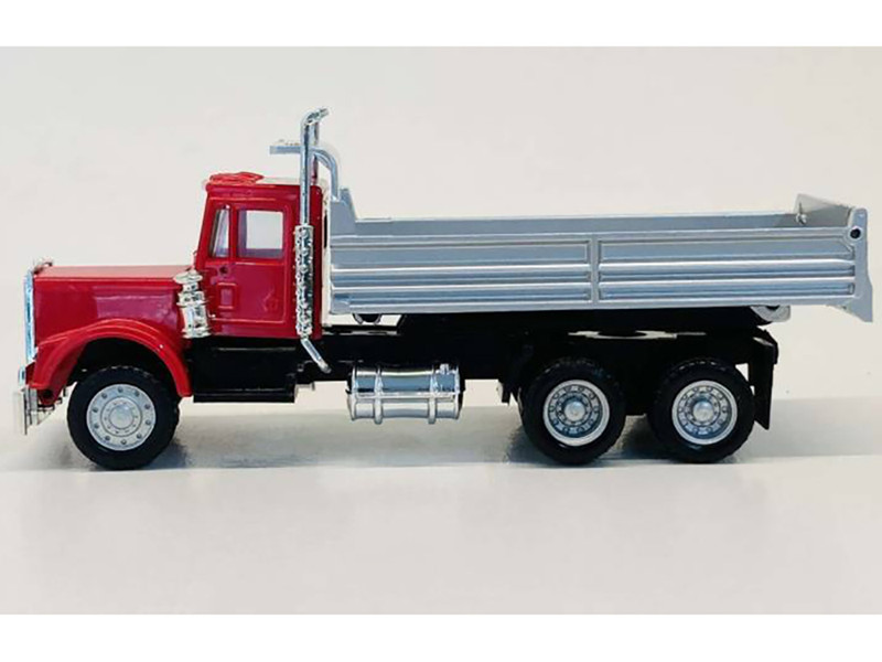 Peterbilt Dump Truck with Red Cab 1/87 (HO) Plastic Model Promotex 006252R