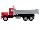 Peterbilt Dump Truck with Red Cab 1/87 (HO) Plastic Model Car Promotex 006252R