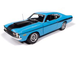 1972 Dodge Demon GSS Mecum Auctions Petty Blue with Black Stripes American Muscle Series 1/18 Diecast Model Car Auto World AMM1345