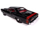 1969 Dodge Coronet Super Bee Muscle Car & Corvette Nationals MCACN Black with Red Interior American Muscle Series 1/18 Diecast Model Car Auto World AMM1347