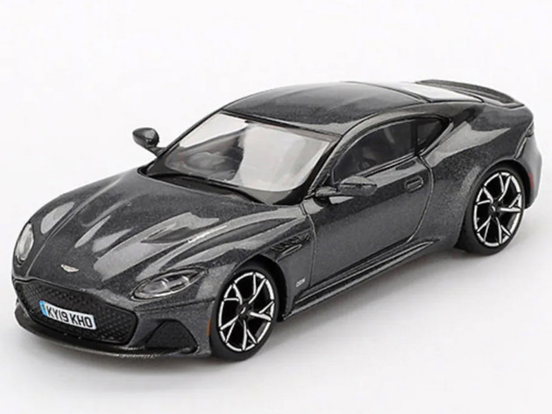 Aston Martin DBS RHD Right Hand Drive Gray Metallic 007 James Bond No Time to Die 2021 Movie Limited Edition 1/64 Diecast Model Car Mini GT MGT00904-007E