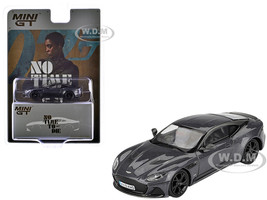 Aston Martin DBS RHD Right Hand Drive Gray Metallic 007 James Bond No Time to Die 2021 Movie Limited Edition 1/64 Diecast Model Car Mini GT MGT00904-007E
