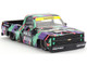 Chevrolet Silverado Pickup Truck KAIDO HKS V1 Black with Graphics Designed by Jun Imai Kaido House Special 1/64 Diecast Model Car Mini GT KHMG174
