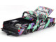 Chevrolet Silverado Pickup Truck KAIDO HKS V1 Black with Graphics Designed by Jun Imai Kaido House Special 1/64 Diecast Model Car Mini GT KHMG174