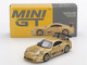 Toyota Supra A80 Top Secret GT 300 RHD Right Hand Drive Gold Metallic with Graphics Limited Edition 1/64 Diecast Model Car Mini GT MGT00961