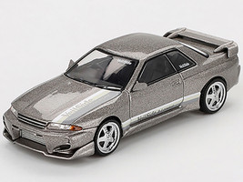 Nissan Skyline GT R R32 RHD Right Hand Drive Veilside Combat C I Gray Metallic Limited Edition 1/64 Diecast Model Car Mini GT MGT00971