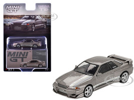 Nissan Skyline GT R R32 RHD Right Hand Drive Veilside Combat C I Gray Metallic Limited Edition 1/64 Diecast Model Car Mini GT MGT00971