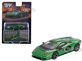 Lamborghini Countach LPI 800 4 Verde Medio Green Limited Edition 1/64 Diecast Model Car Mini GT MGT00976