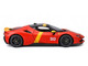 Ferrari SF90 Stradale Assetto Fiorano #50 Red with Black Top and Yellow Stripes Race Play Series 1/18 Diecast Model Car Bburago 16021RD