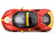 Ferrari SF90 Stradale Assetto Fiorano #50 Red with Black Top and Yellow Stripes Race Play Series 1/18 Diecast Model Car Bburago 16021RD